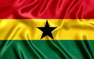 Flag Ghana silk